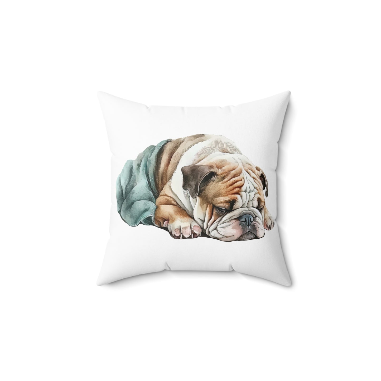 Sleepy English Bulldog Pillow