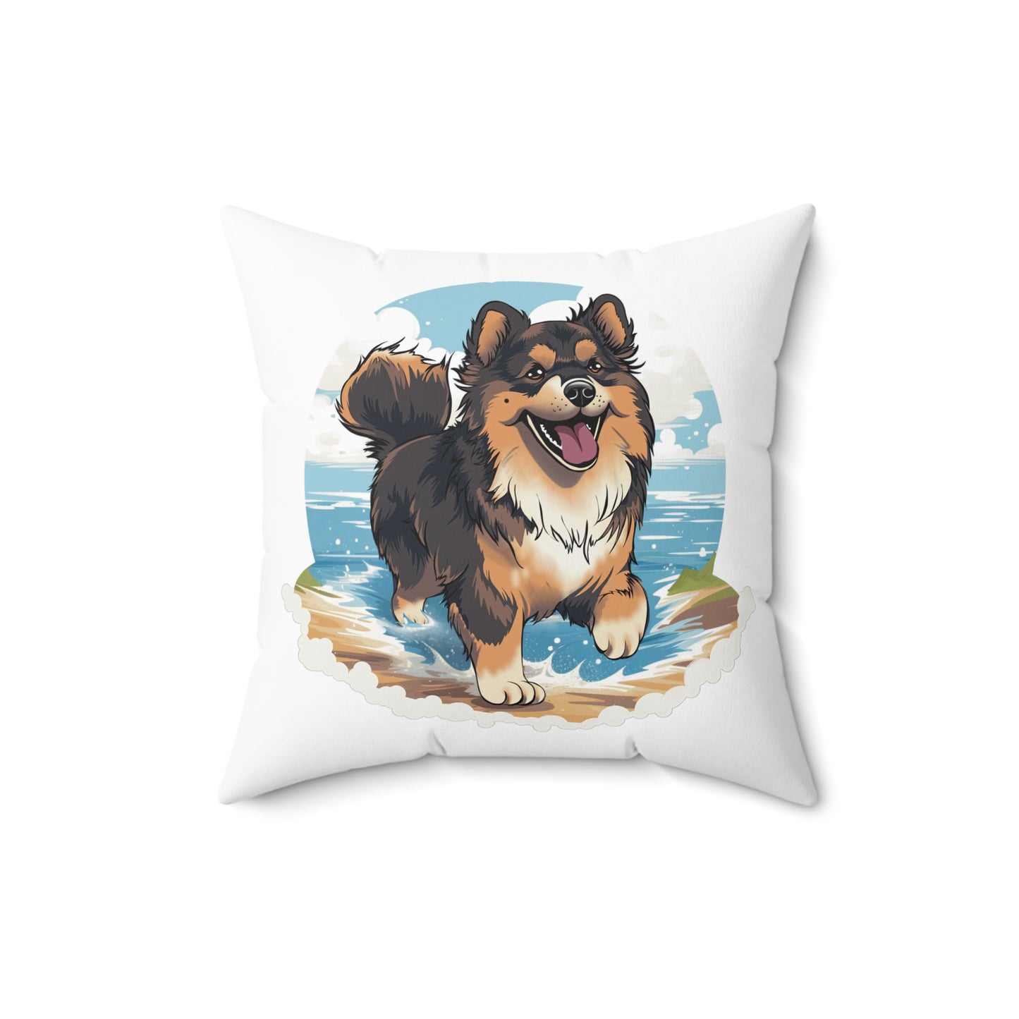 Finnish Lapphund - Beach Party #2 - Pillow
