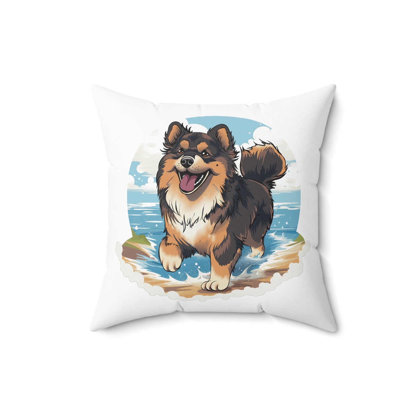 Finnish Lapphund - Beach Party #2 - Pillow