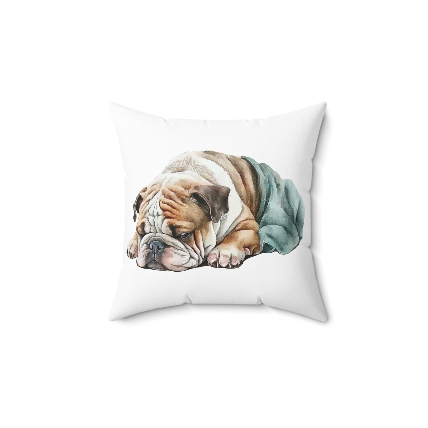 Sleepy English Bulldog Pillow