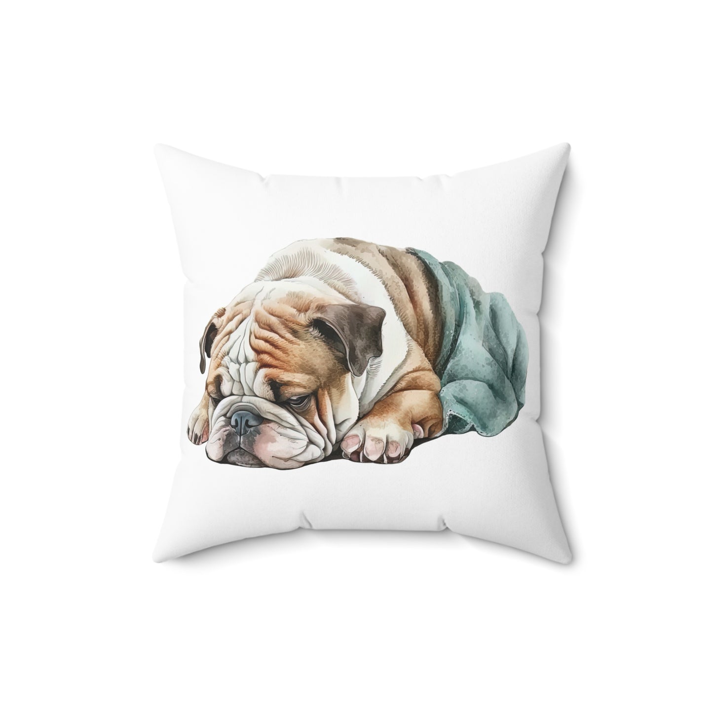 Sleepy English Bulldog Pillow