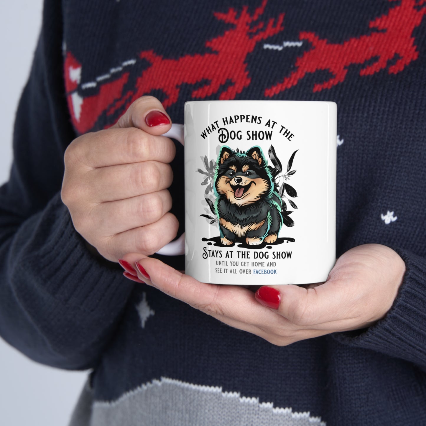 Finnish Lapphund - Stays at the Dog Show - Mug