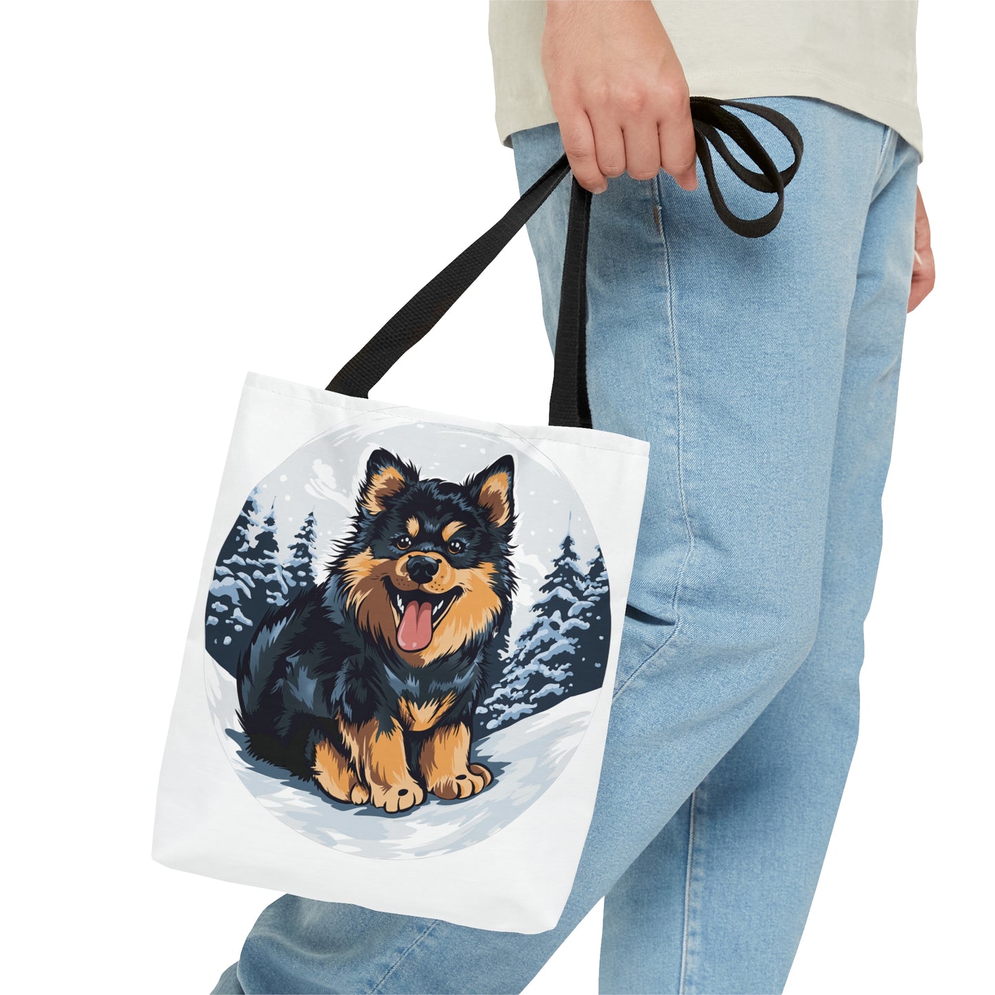 Finnish Lapphund - Snowy #5 - Tote Bag