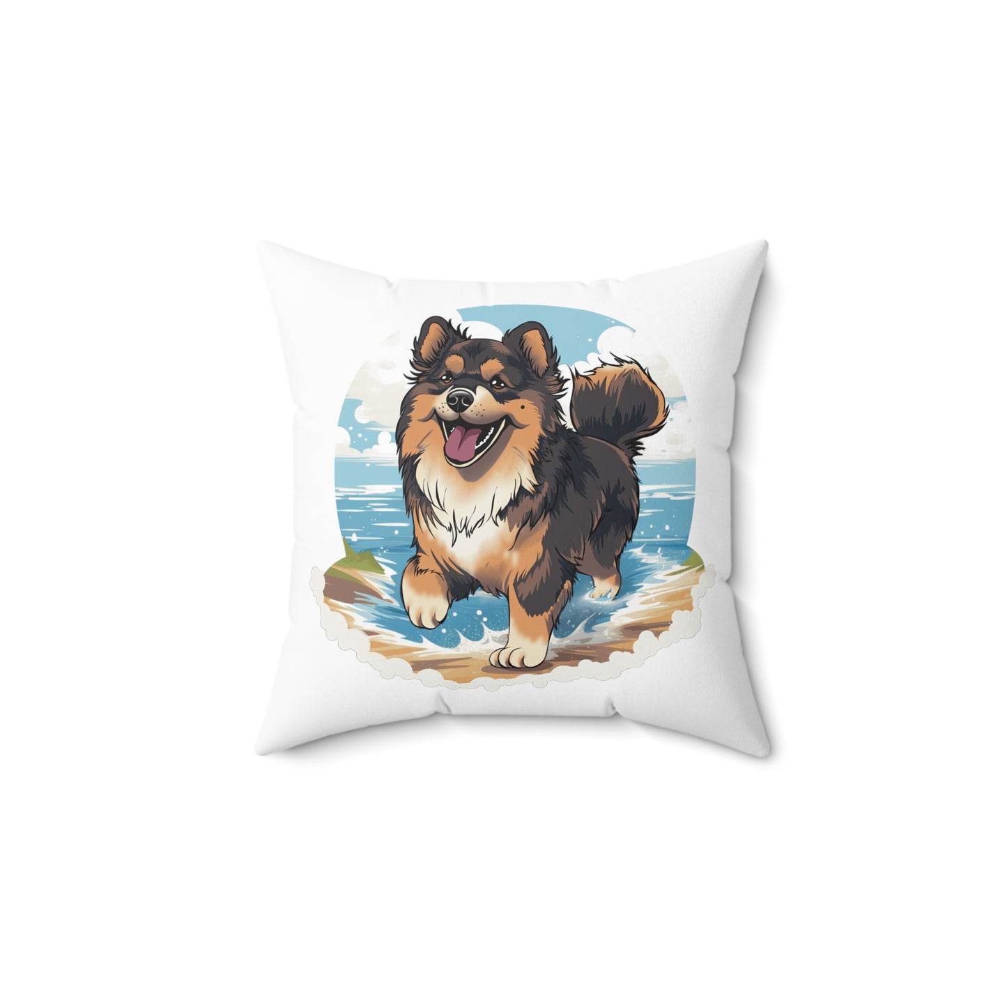 Finnish Lapphund - Beach Party #2 - Pillow