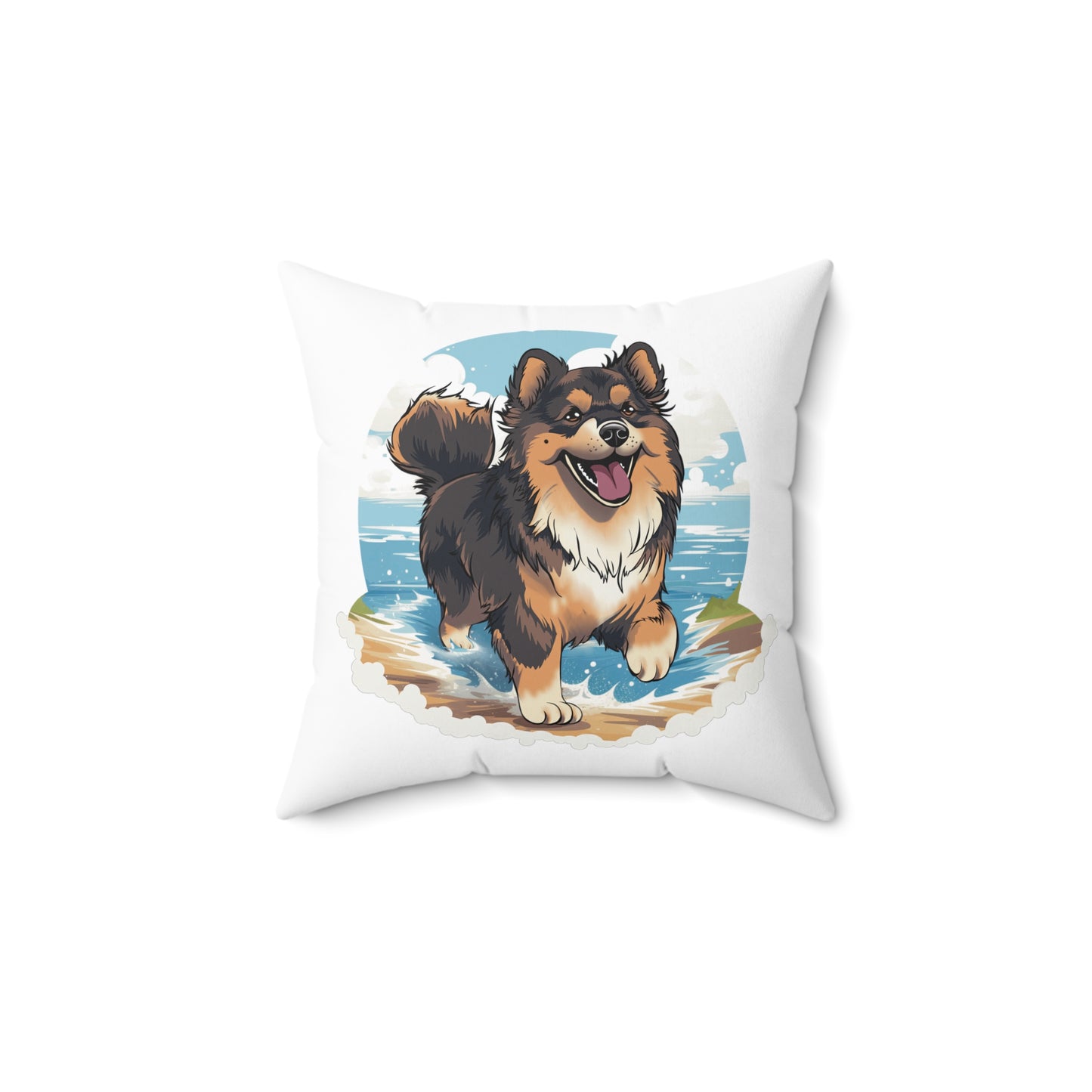Finnish Lapphund - Beach Party #2 - Pillow