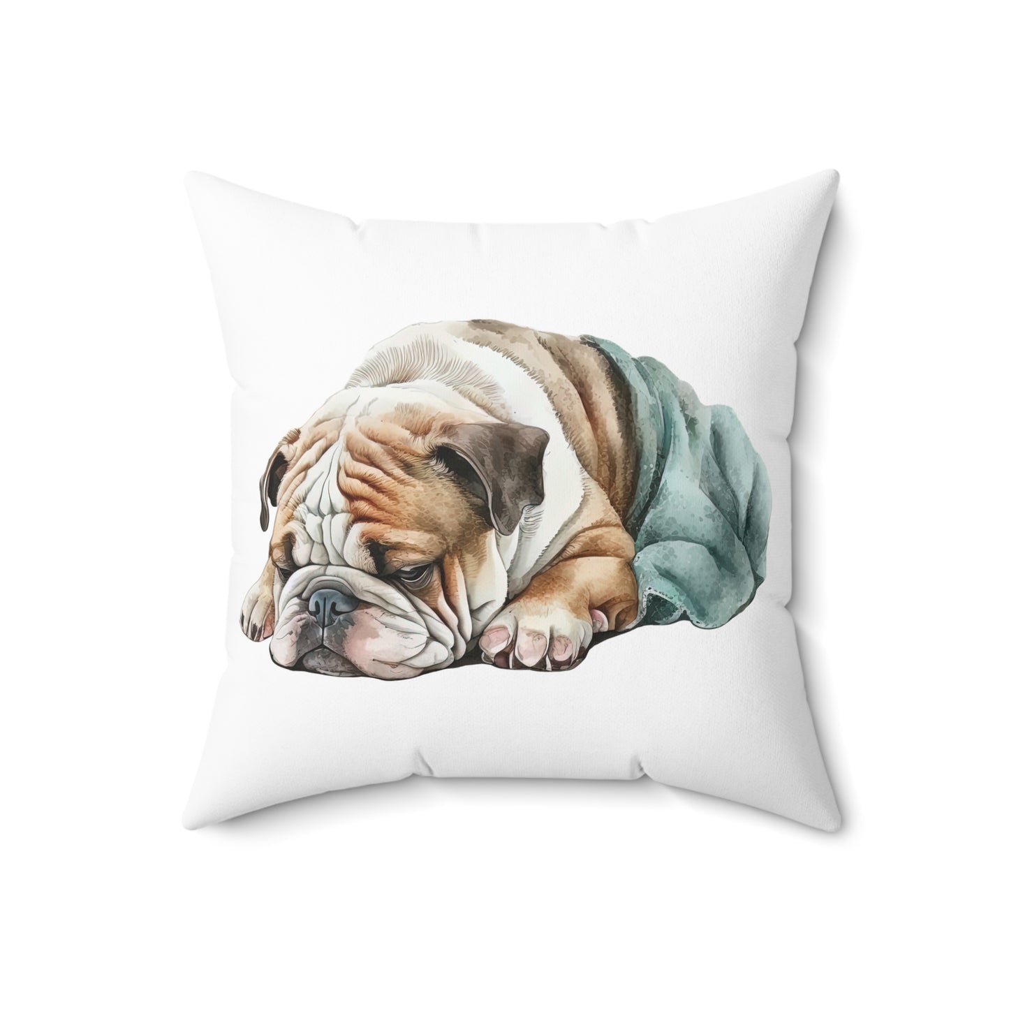 Sleepy English Bulldog Pillow
