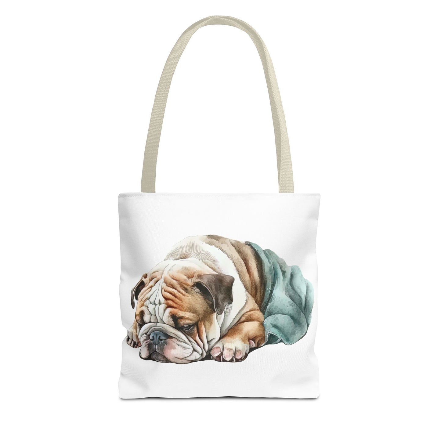 Sleepy English Bulldog Tote Bag