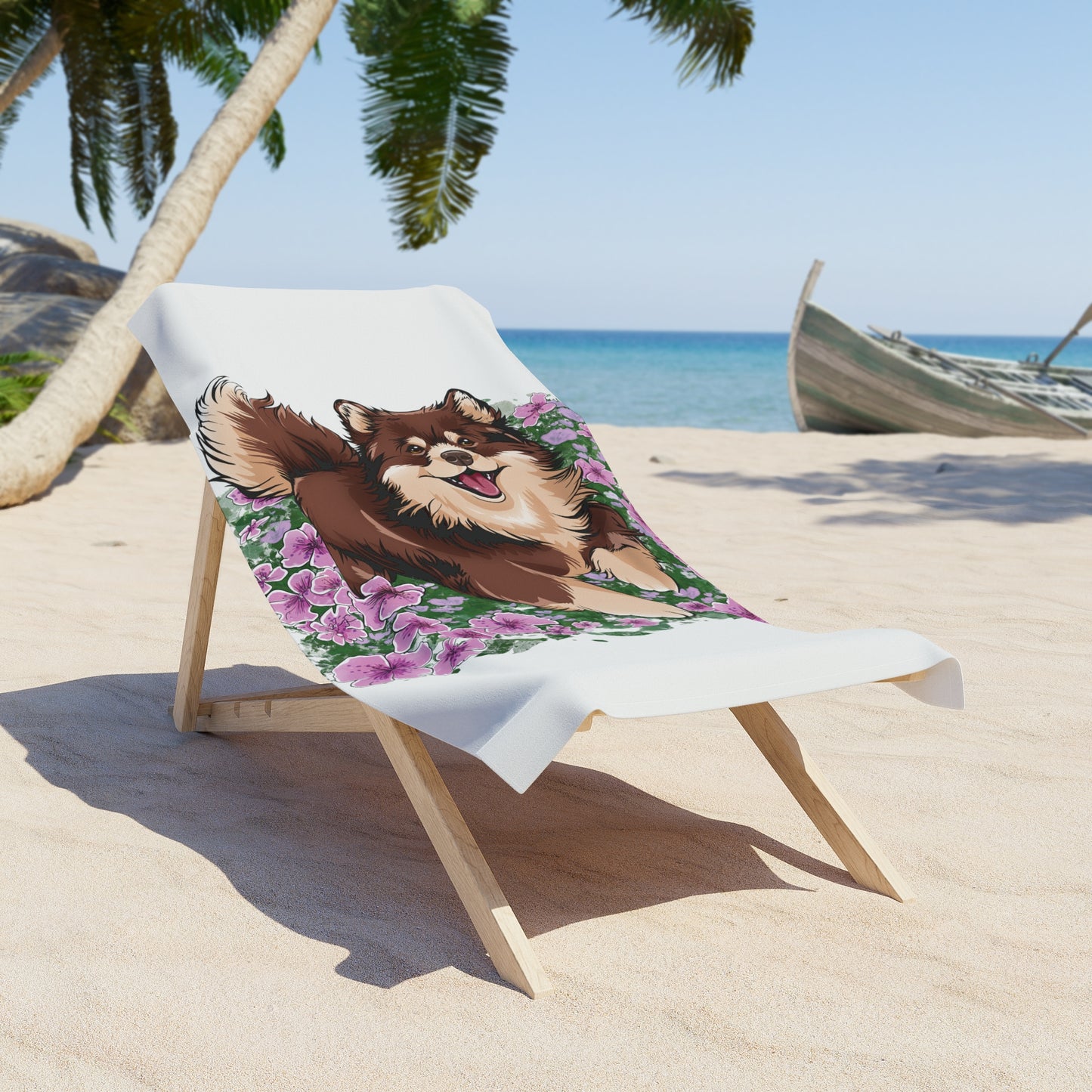 Finnish Lapphund - Spring #10 - Beach Towel