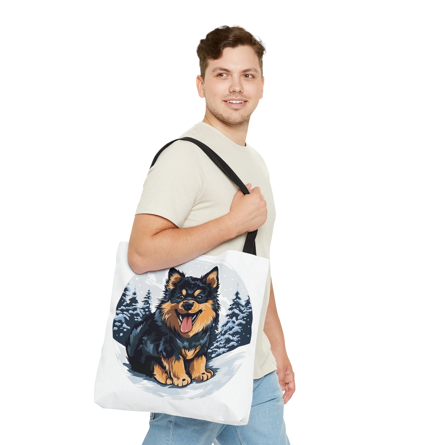 Finnish Lapphund - Snowy #5 - Tote Bag