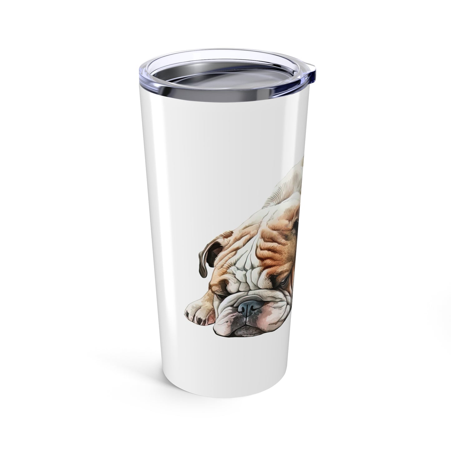 Sleepy English Bulldog Stainless Steel Tumbler