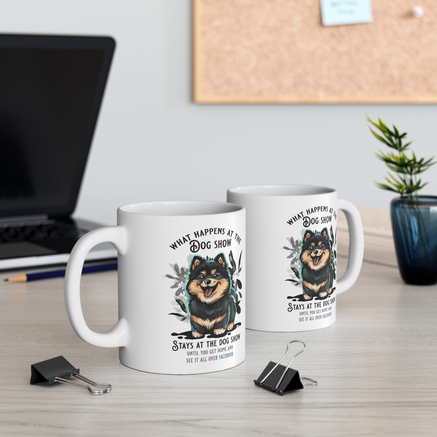 Finnish Lapphund - Stays at the Dog Show - Mug