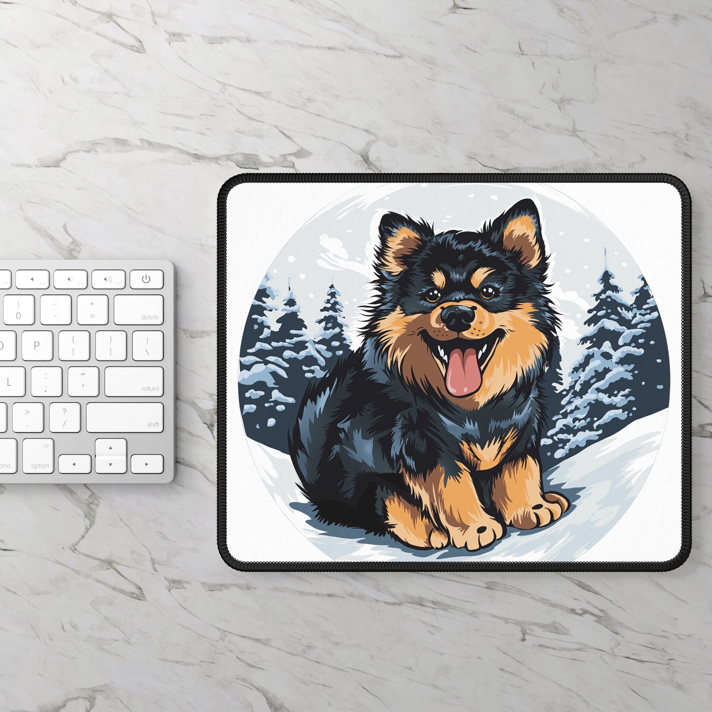 Finnish Lapphund - Snowy #5 - Mouse Pad