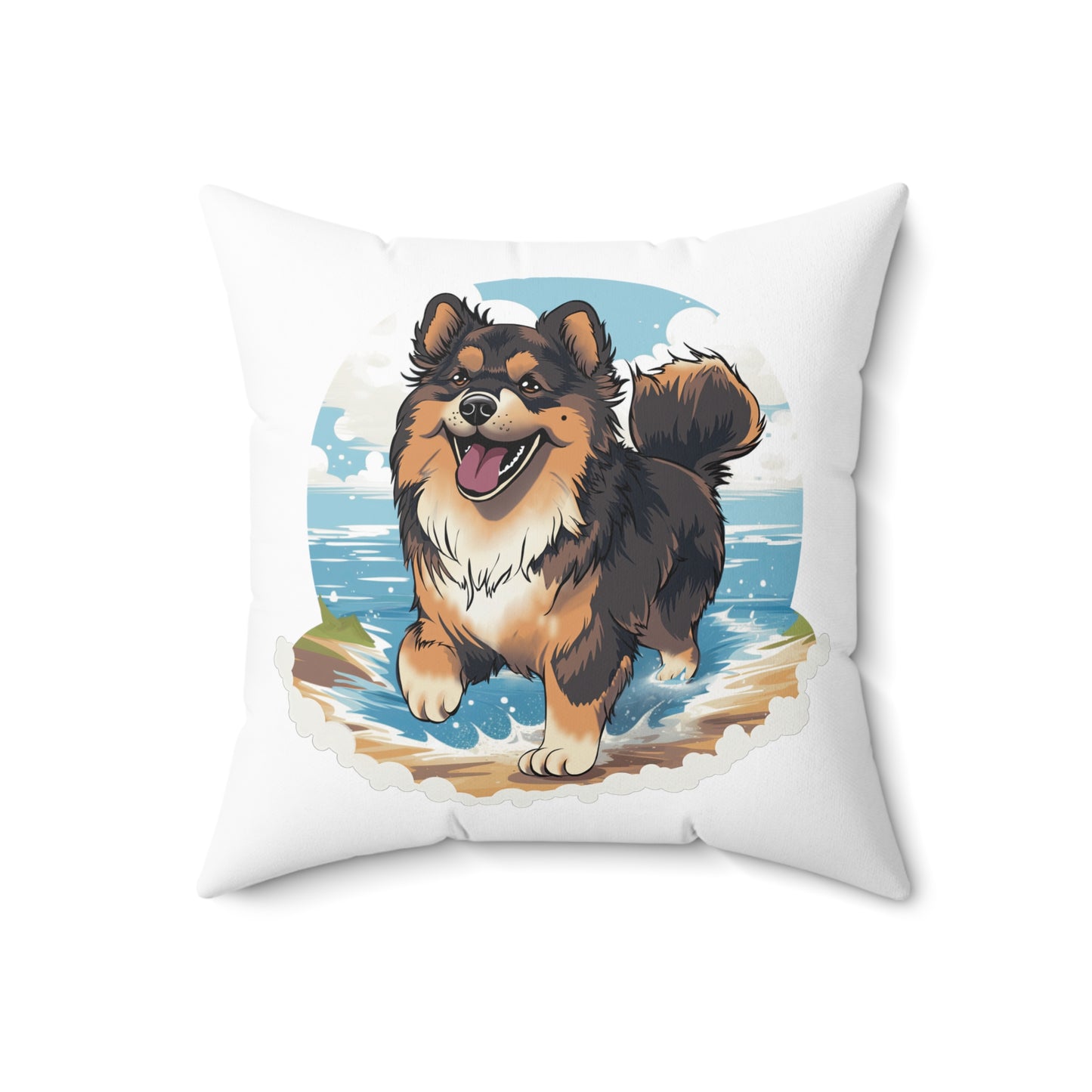 Finnish Lapphund - Beach Party #2 - Pillow