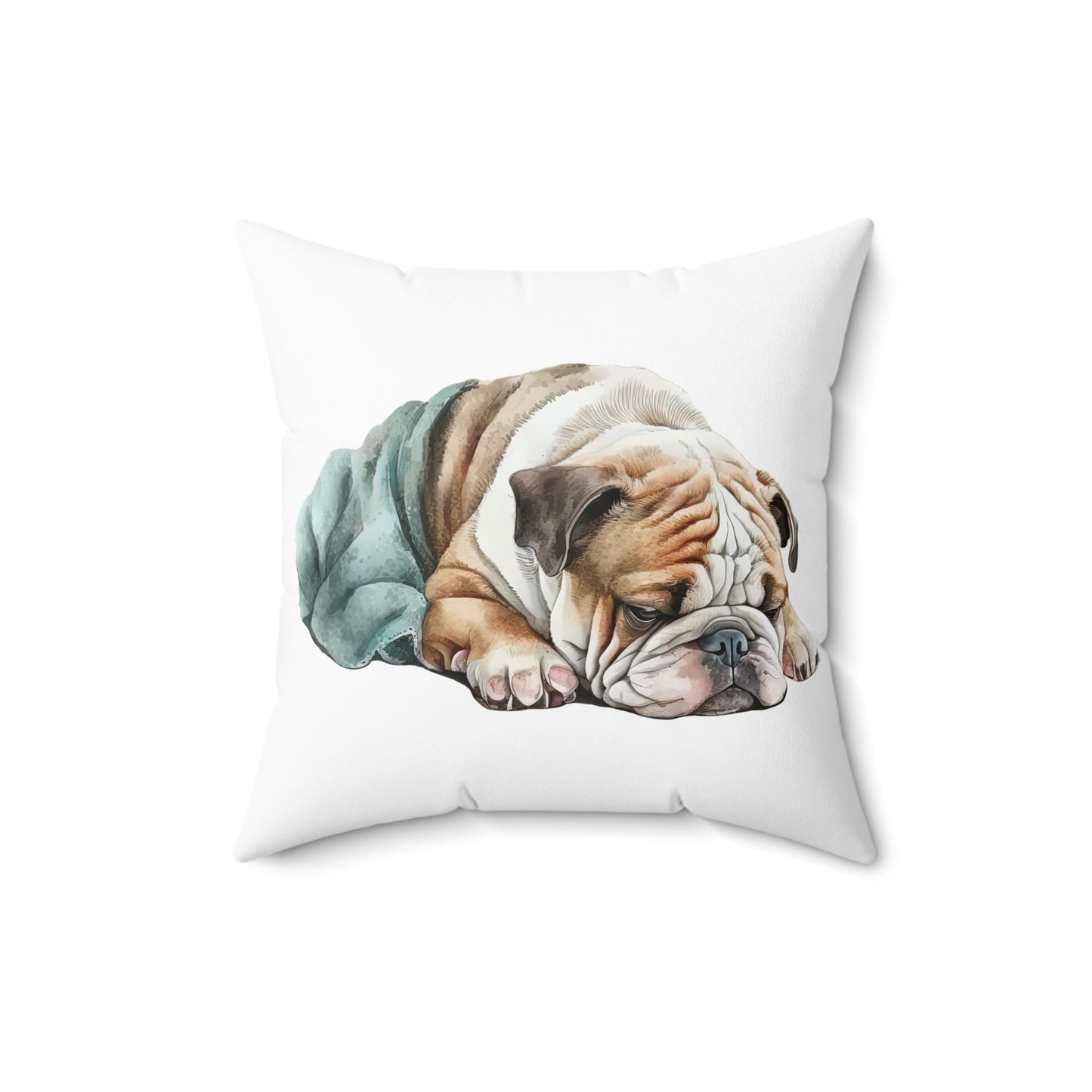 Sleepy English Bulldog Pillow