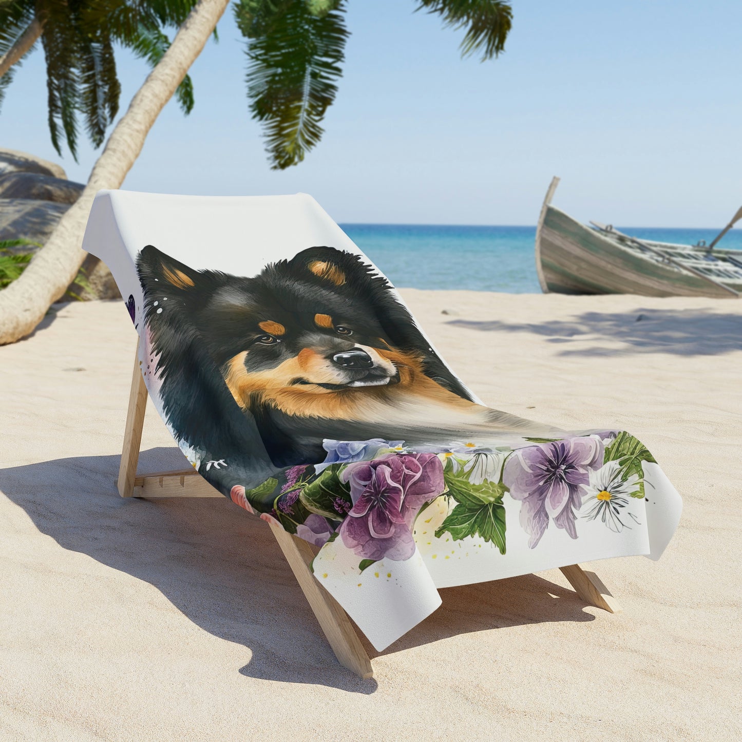 Finnish Lapphund - Spring #6 - Beach Towel