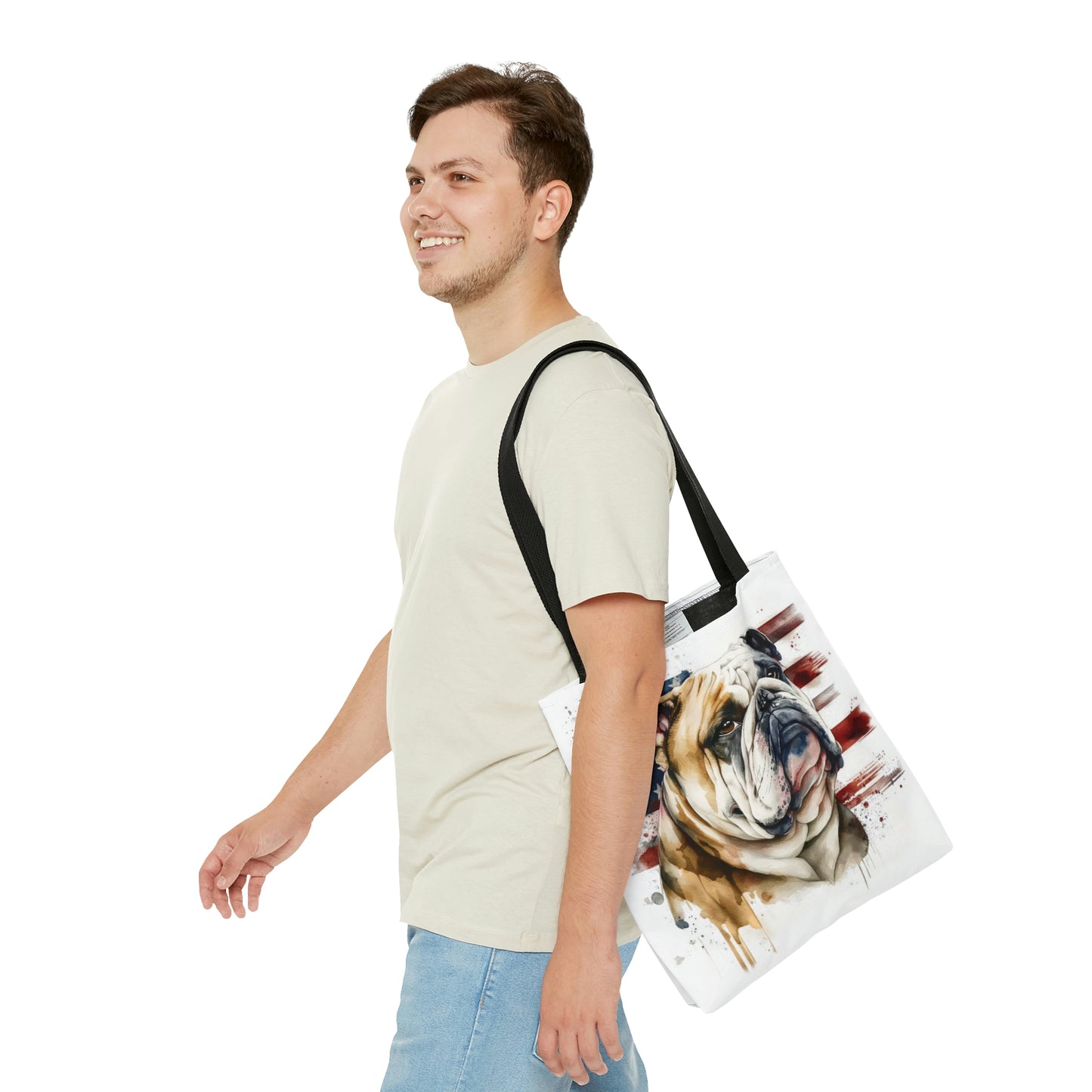 English Bulldog (Patriotic) Tote Bag