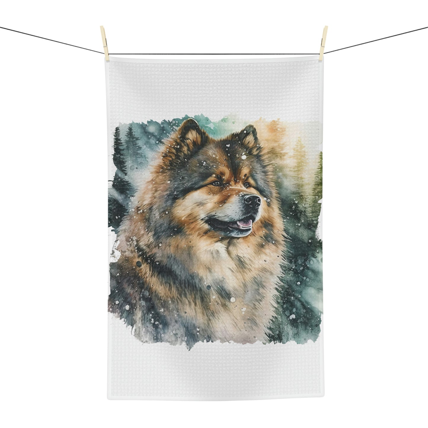 Finnish Lapphund - Snowy #2 - Kitchen Towel