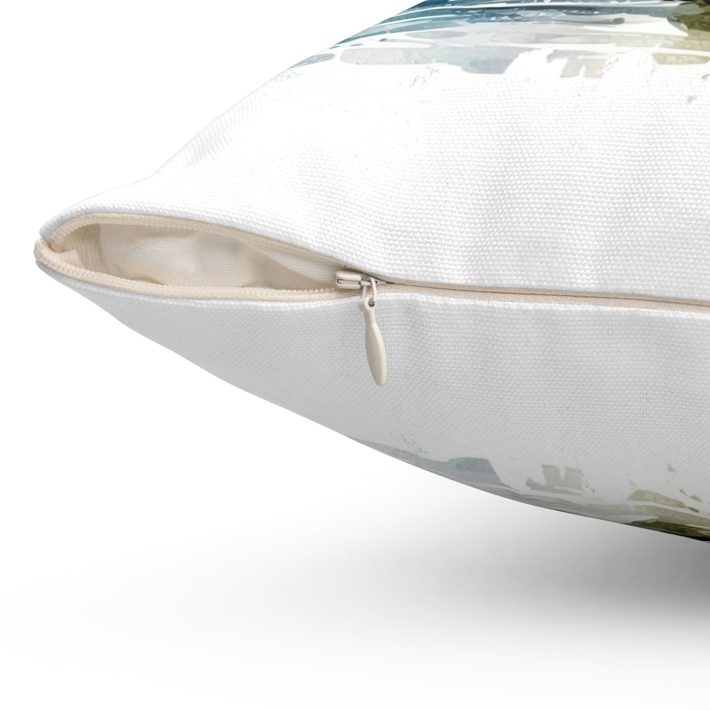 English Bulldog (Fishing) Square Pillow