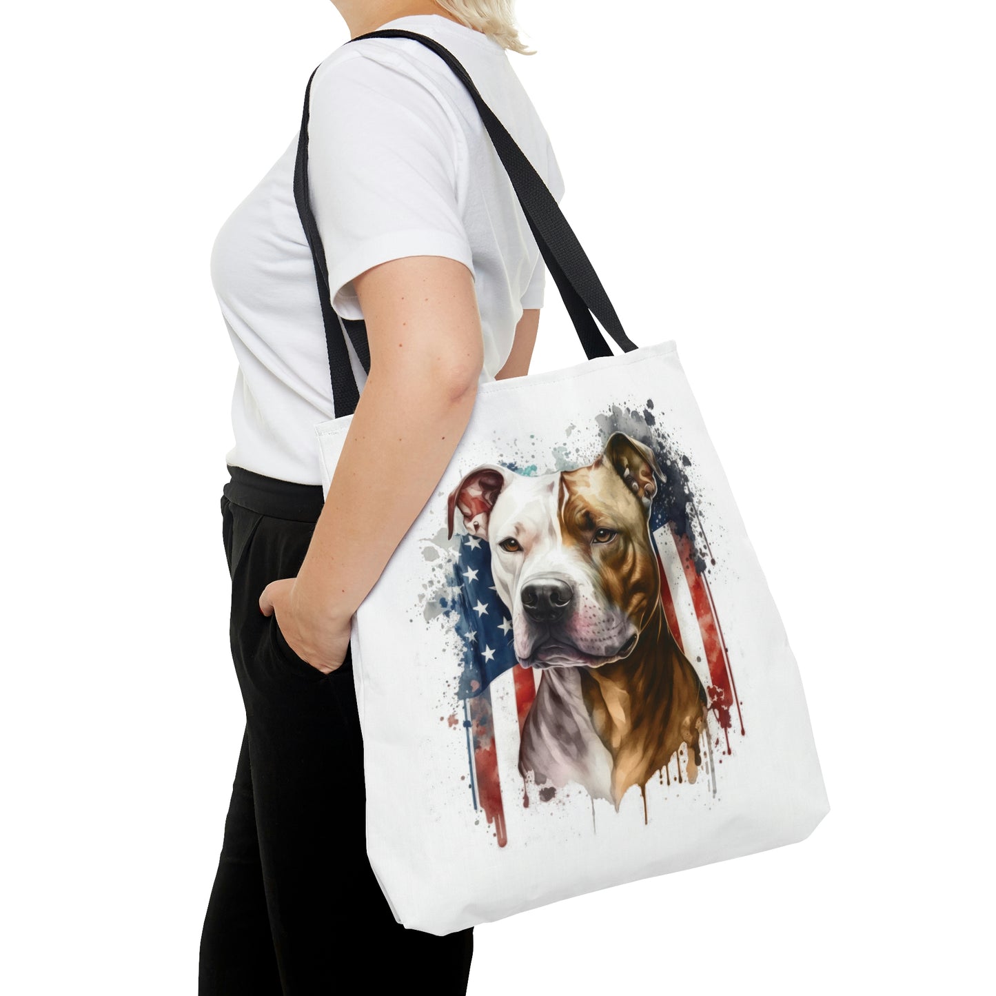 Pit Bull (Patriotic) Tote Bag