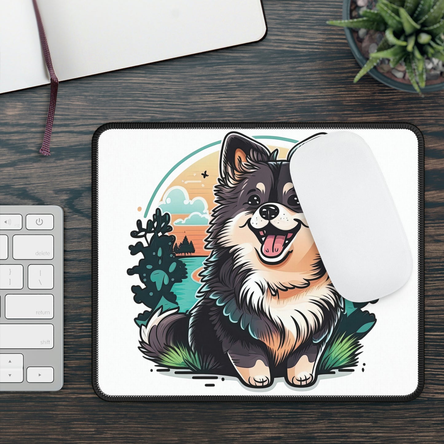 Finnish Lapphund - Cartoon #3 - Mouse Pad