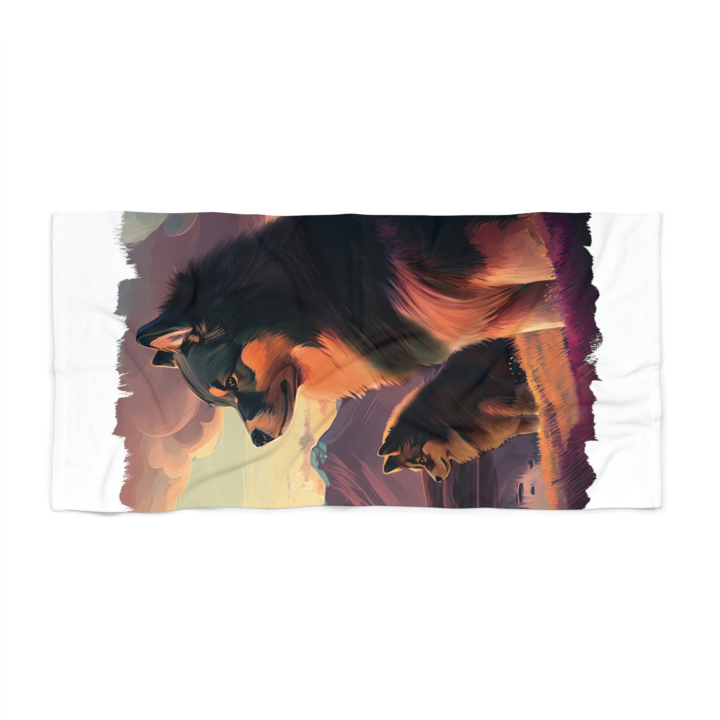 Finnish Lapphund - Field #1 - Beach Towel