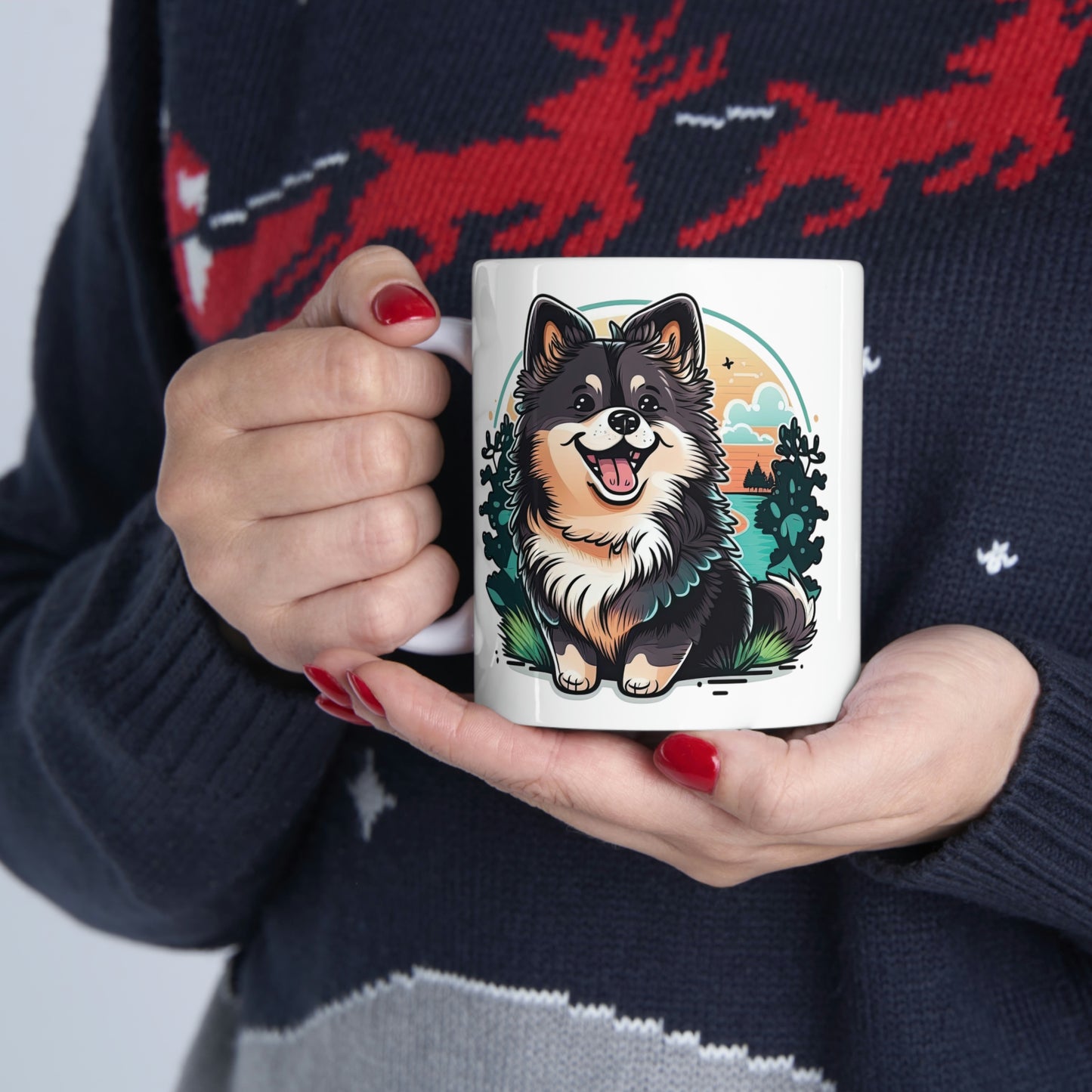 Finnish Lapphund - Cartoon #3 - Mug