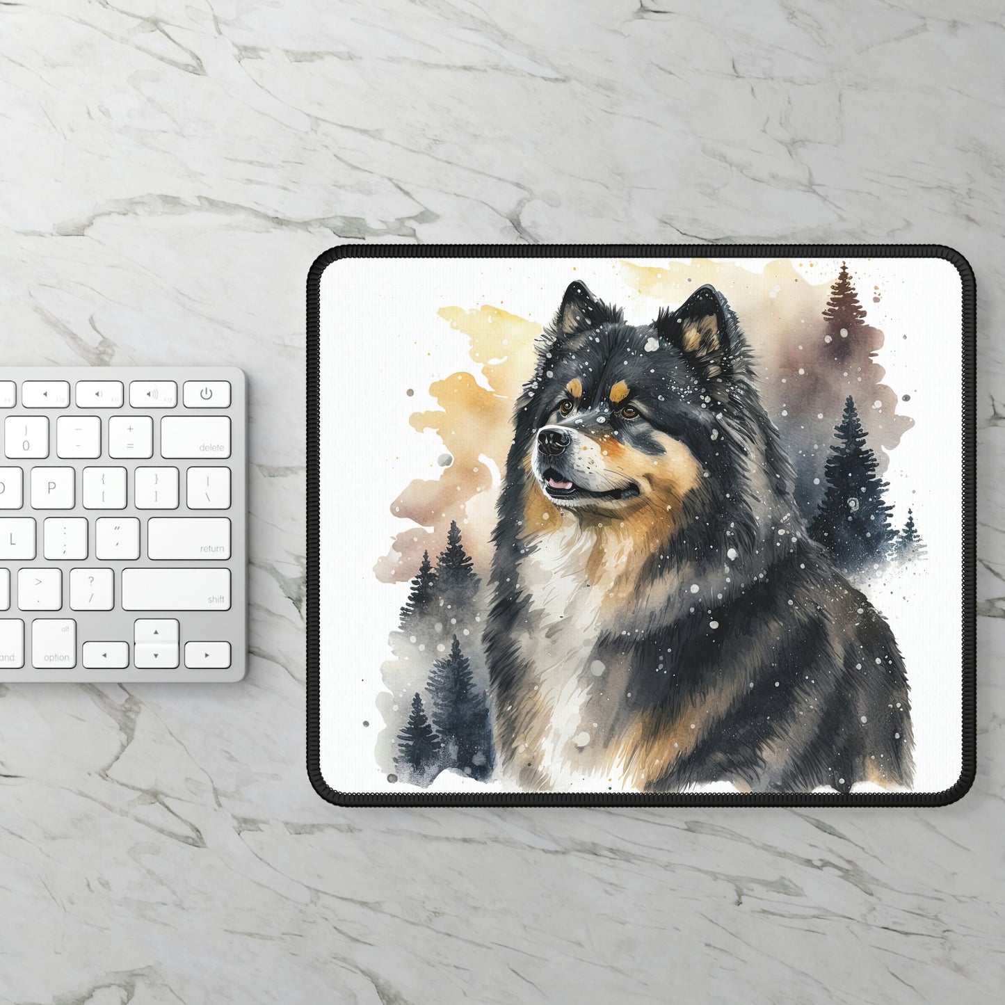 Finnish Lapphund - Snowy #3 - Mouse Pad