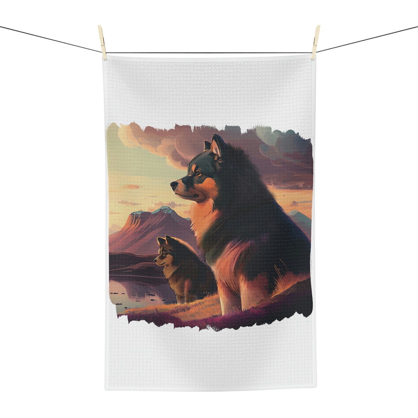 Finnish Lapphund - Field #1 - Kitchen Towel