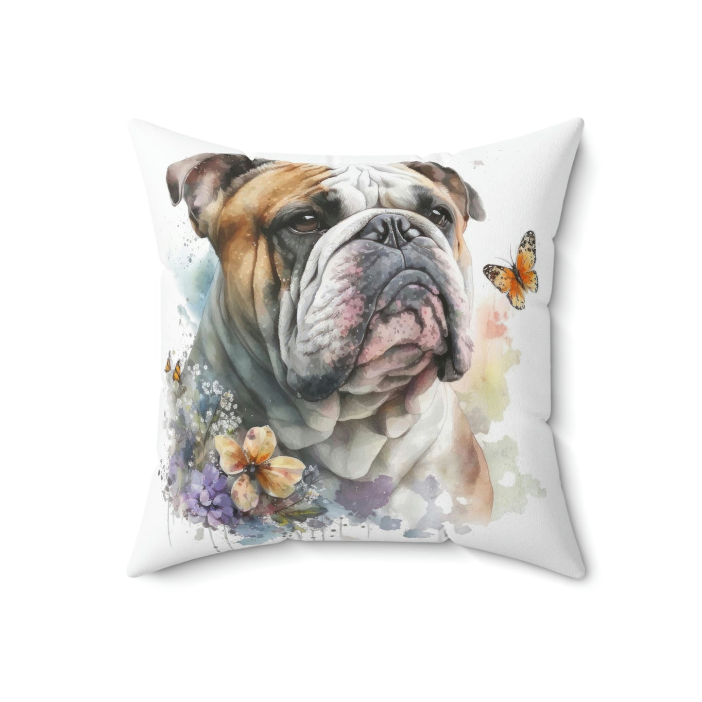 English Bulldog Square Pillow