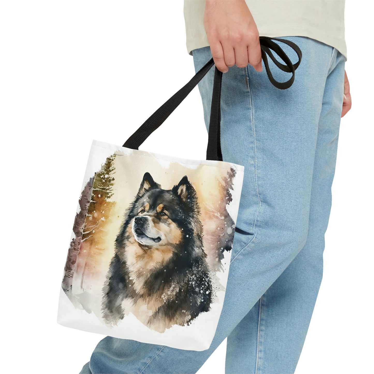 Finnish Lapphund - Snowy #4 - Tote Bag