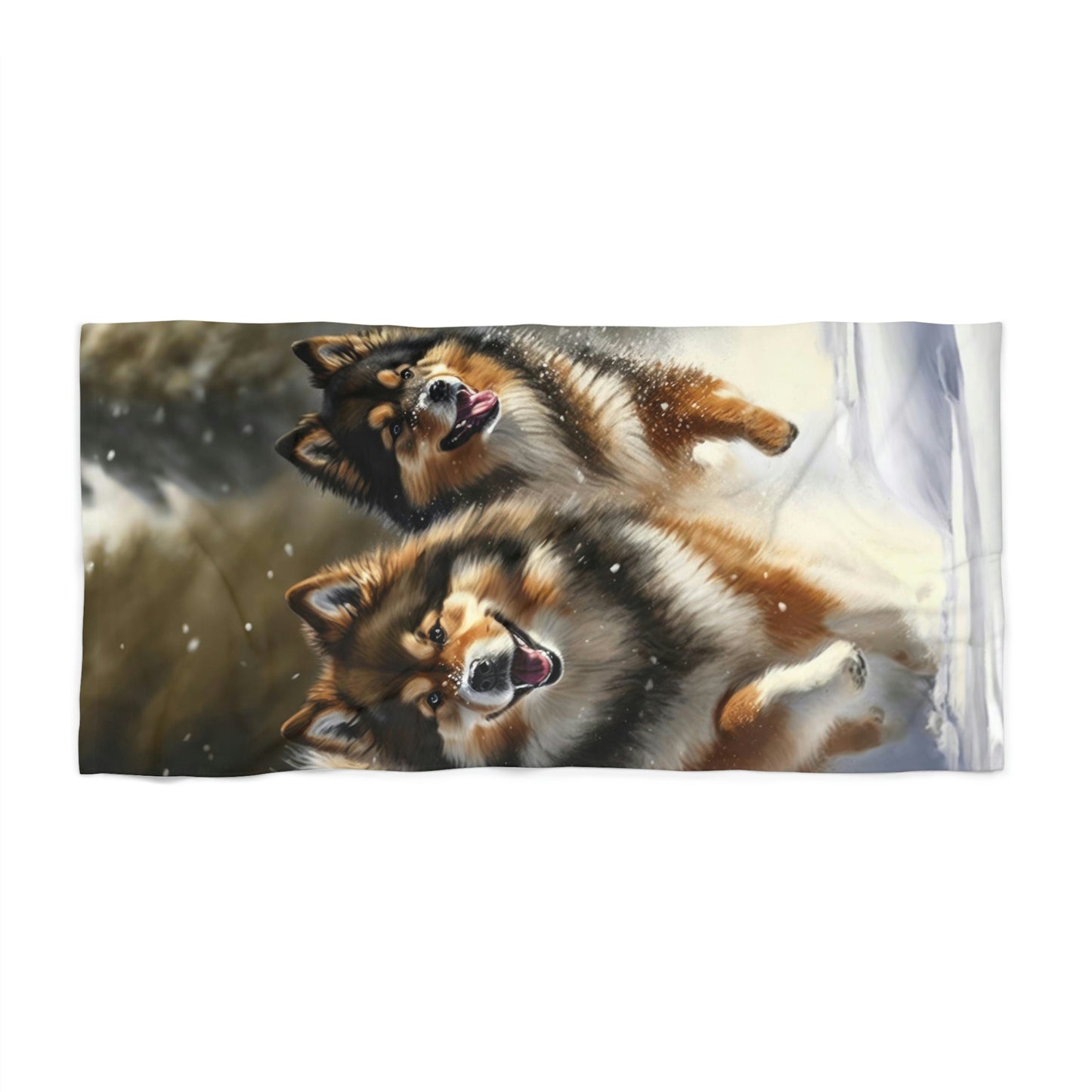 Finnish Lapphund - Snowy #1 - Beach Towel