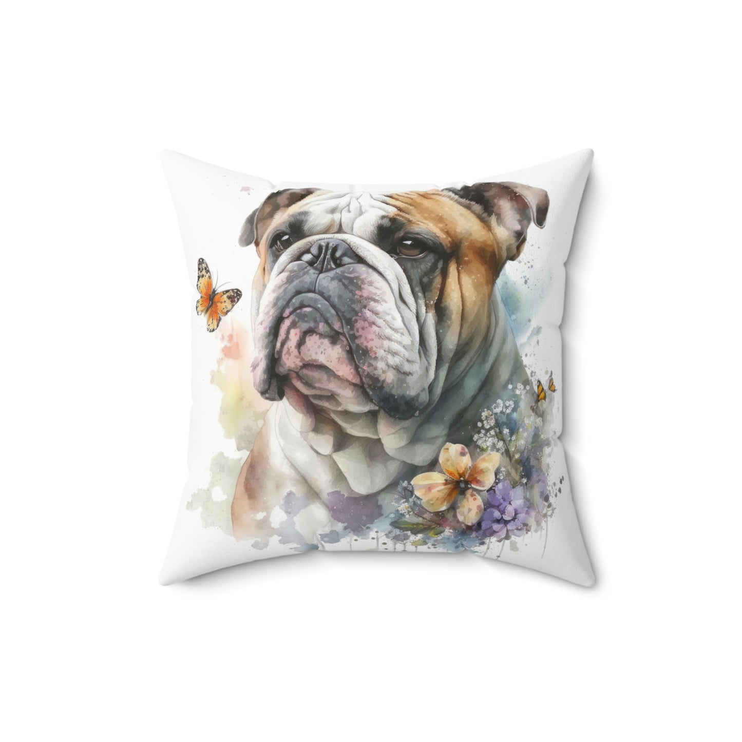 English Bulldog Square Pillow