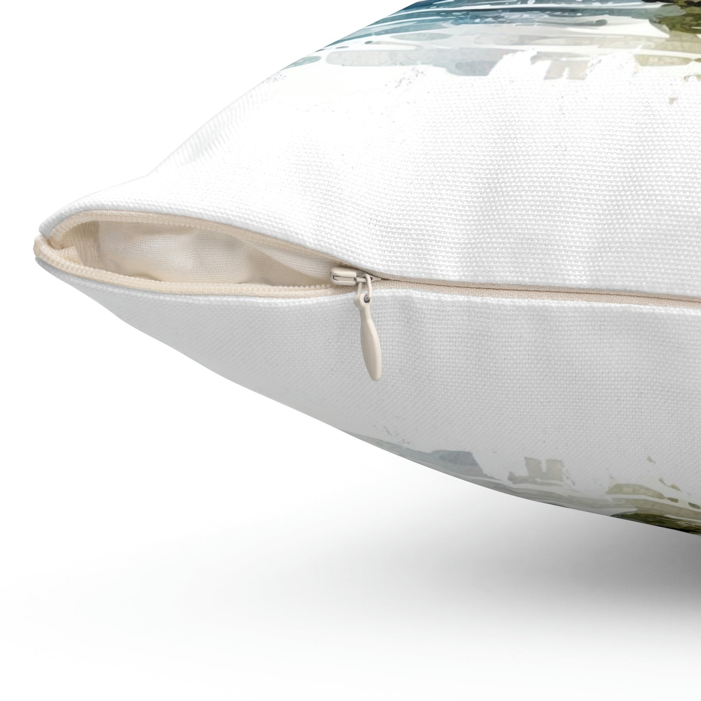English Bulldog (Fishing) Square Pillow