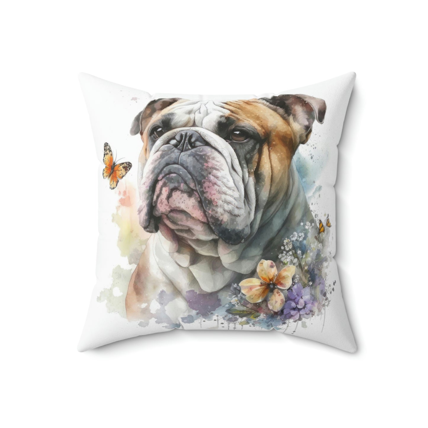 English Bulldog Square Pillow