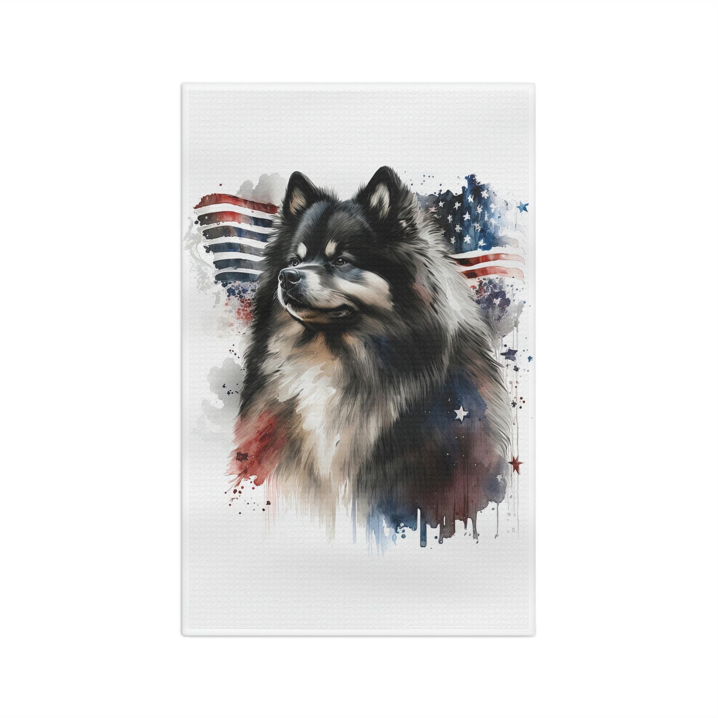 Finnish Lapphund - Patriotic #1 - Kitchen Towel