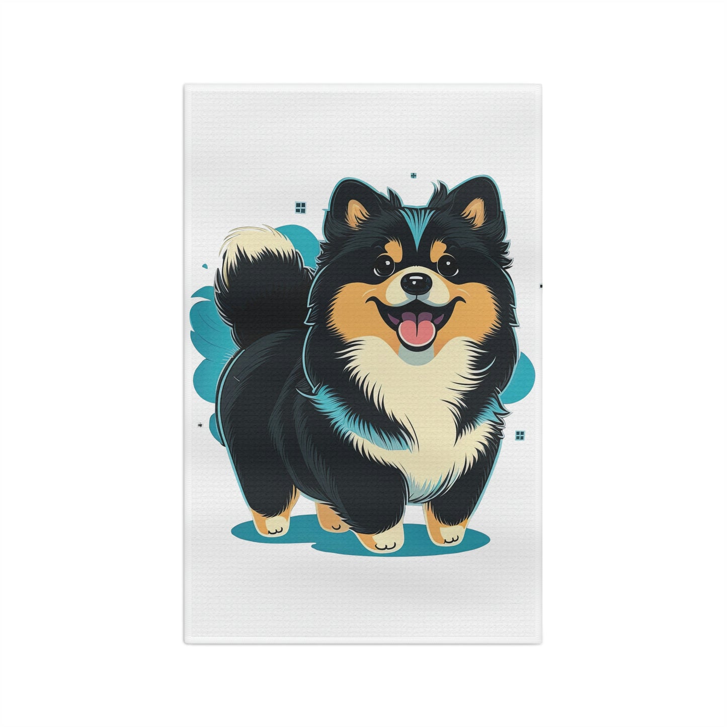 Finnish Lapphund - Cartoon #2 - Kitchen Towel