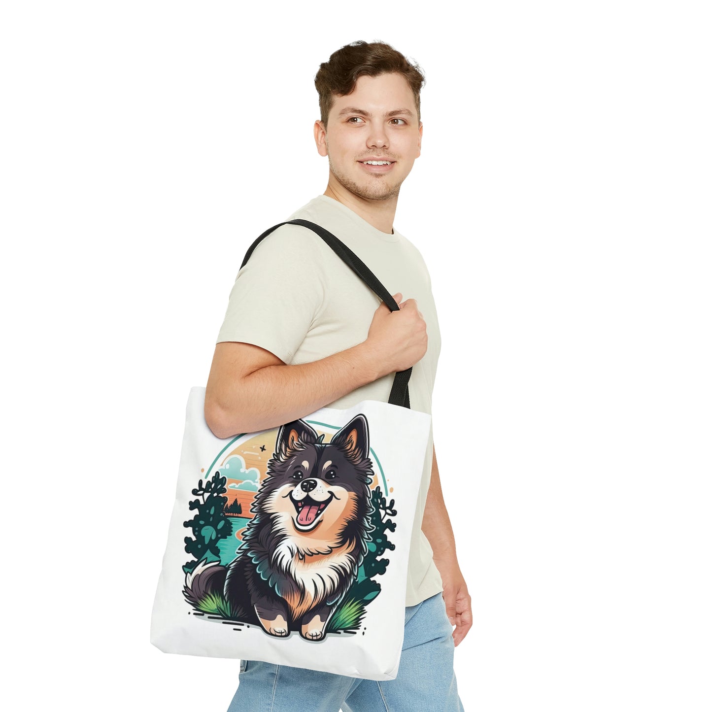 Finnish Lapphund - Cartoon #3 - Tote Bag