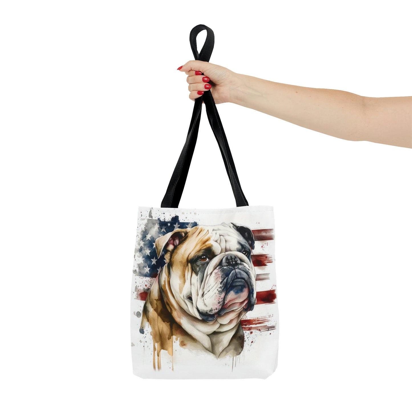 English Bulldog (Patriotic) Tote Bag