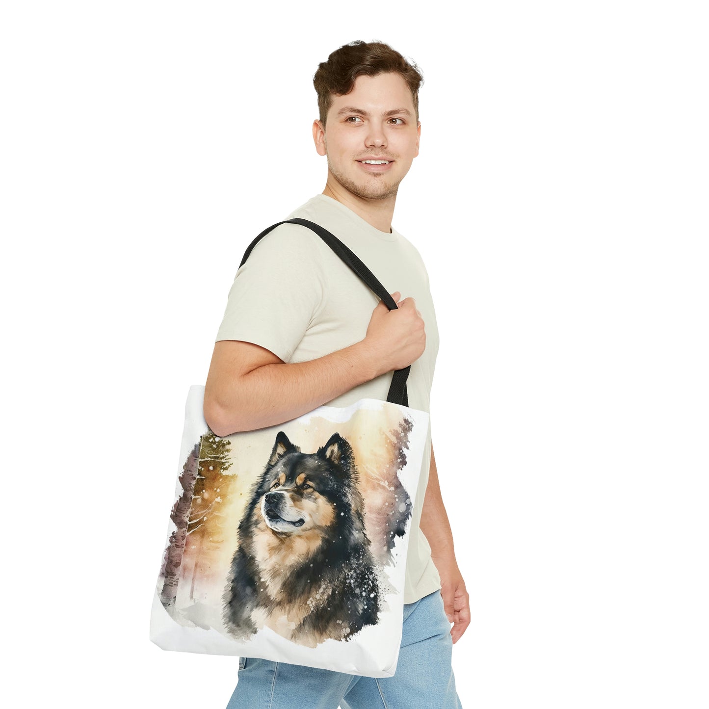 Finnish Lapphund - Snowy #4 - Tote Bag