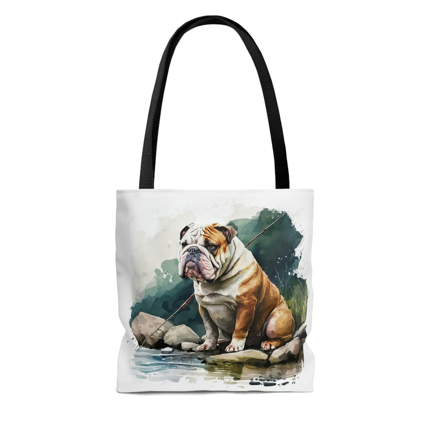 English Bulldog (Fishing) Tote Bag