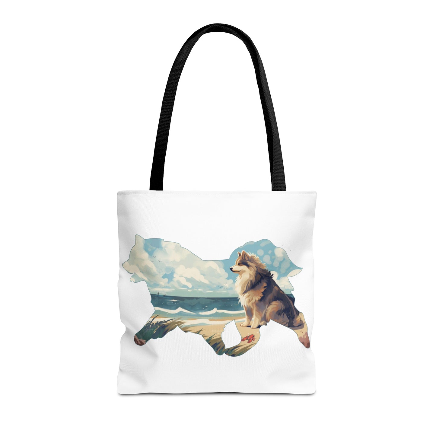 Finnish Lapphund Tote Bag - Beach Double Exposure