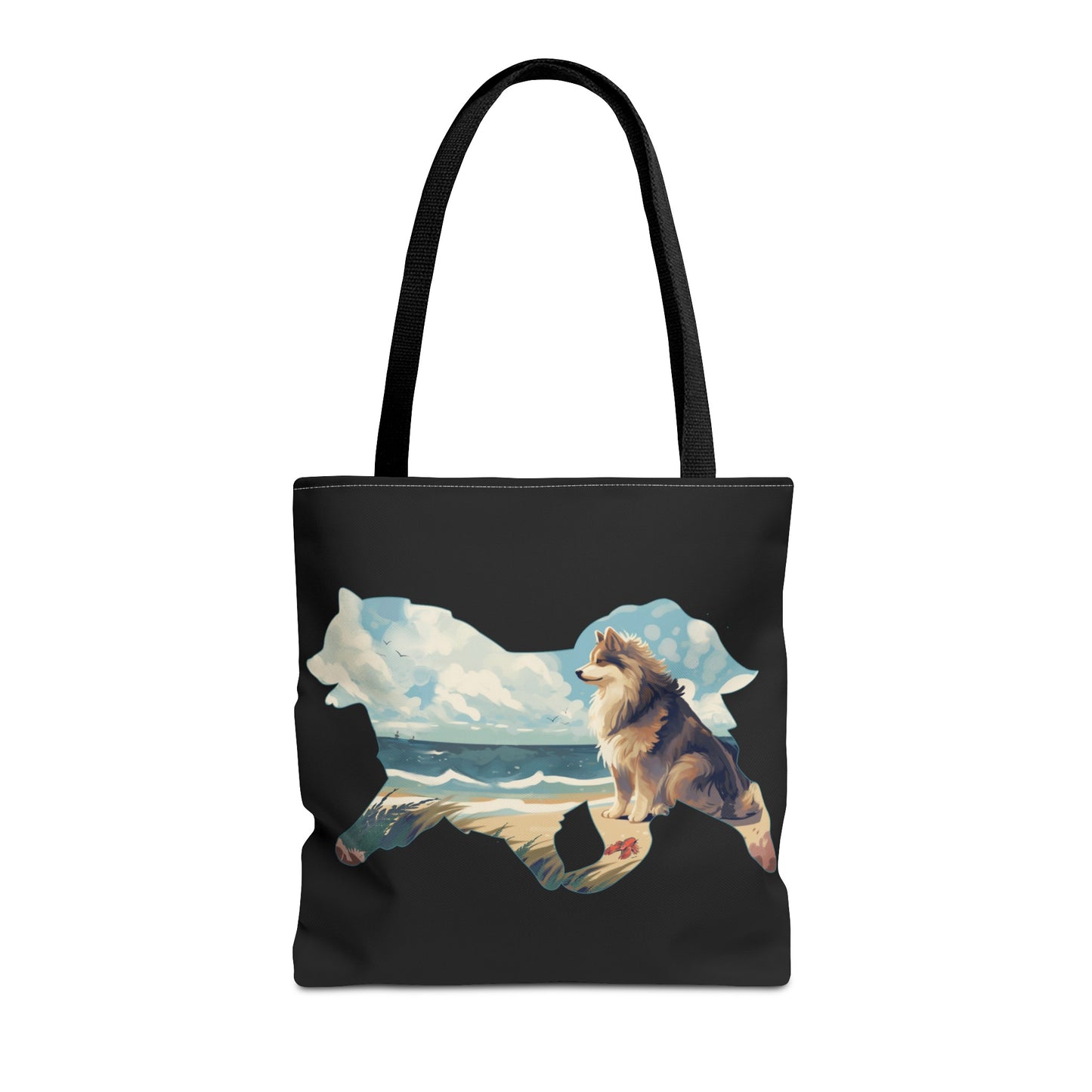 Finnish Lapphund Tote Bag - Beach Double Exposure