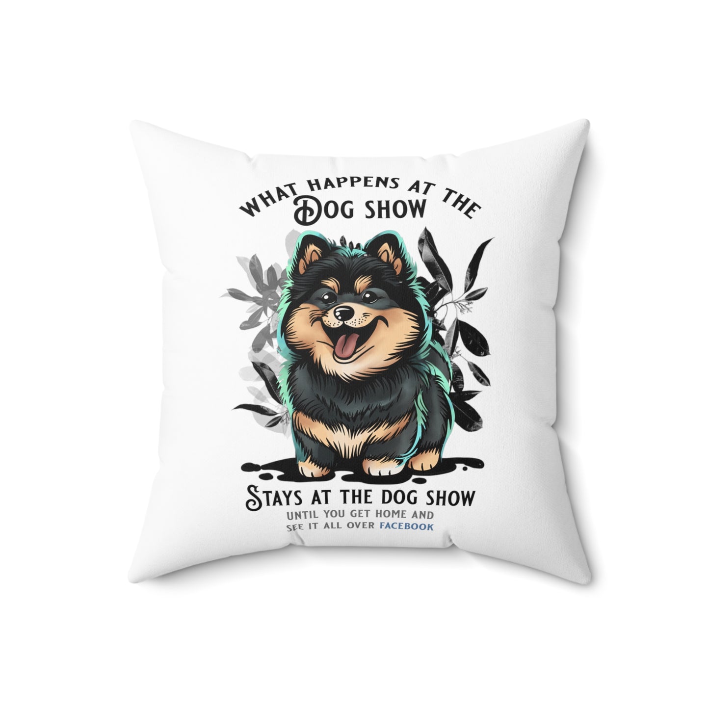 Finnish Lapphund - Stays at the Dog Show - Pillow