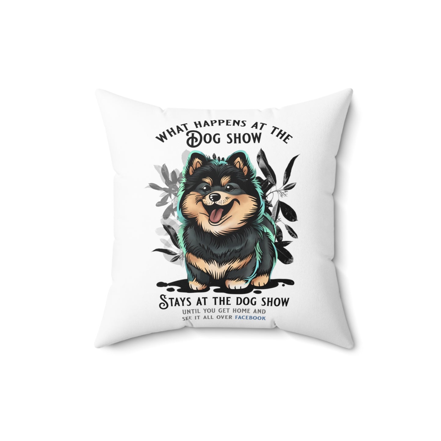 Finnish Lapphund - Stays at the Dog Show - Pillow