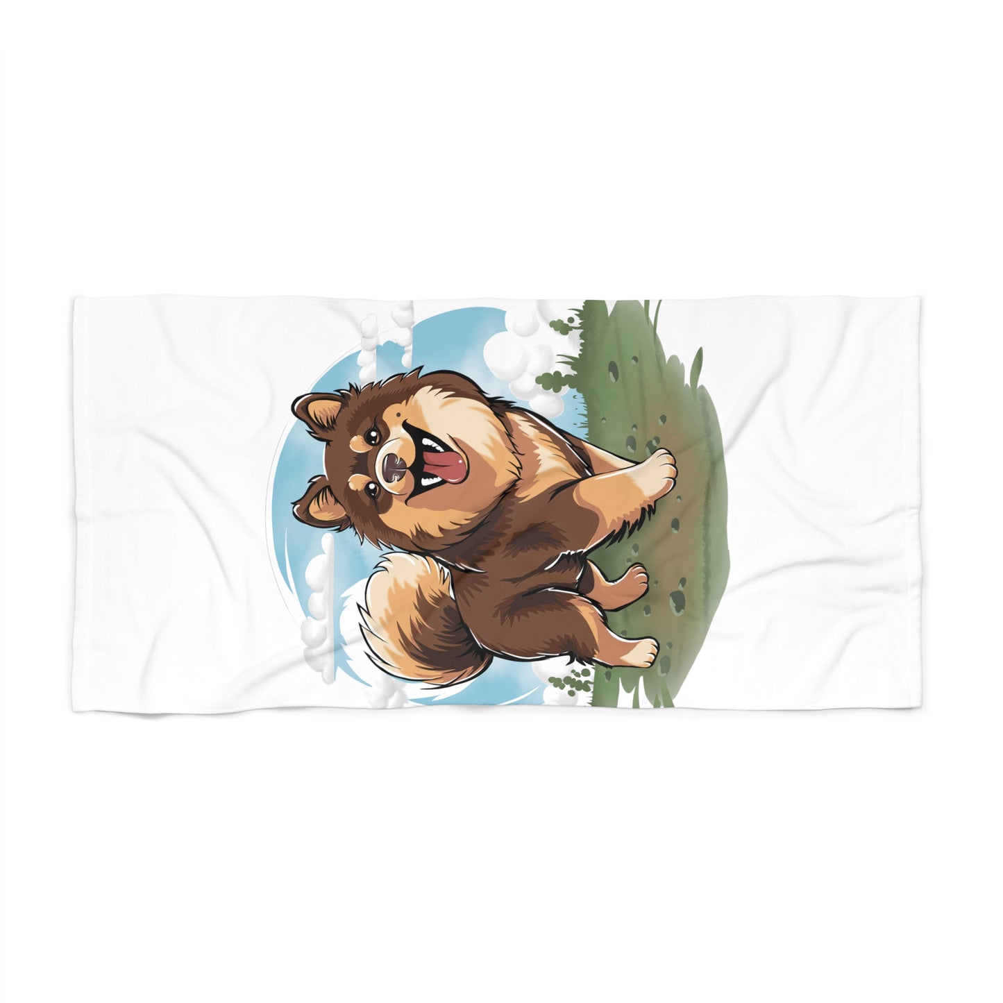 Finnish Lapphund - Field #2 - Beach Towel