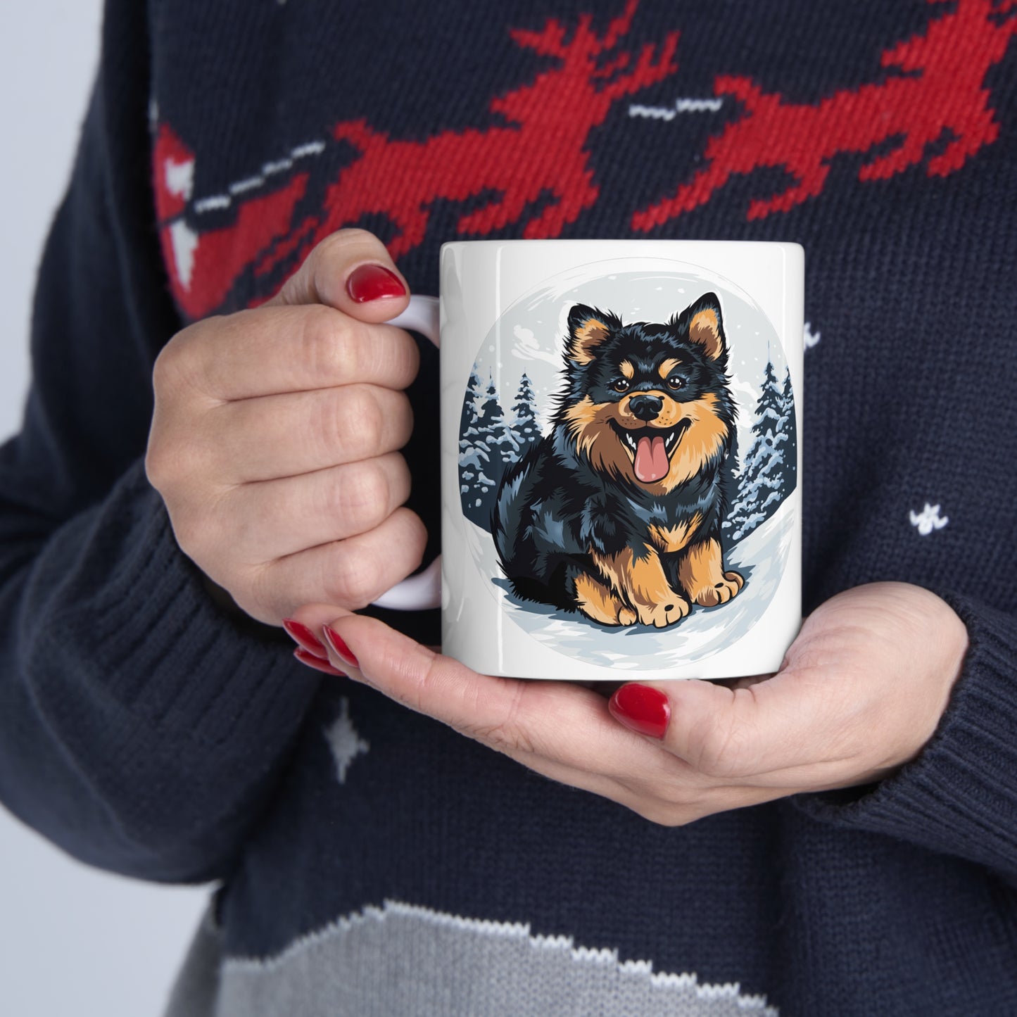 Finnish Lapphund - Snowy #5 - Mug