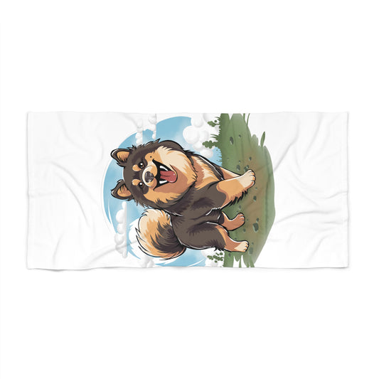 Finnish Lapphund - Field #3 - Beach Towel