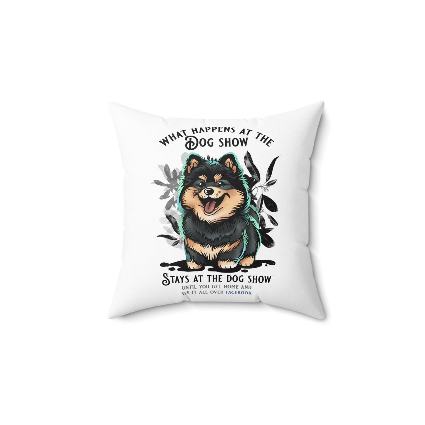 Finnish Lapphund - Stays at the Dog Show - Pillow