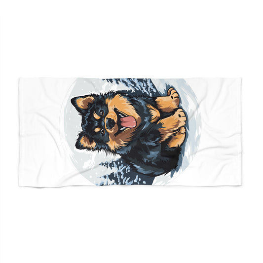 Finnish Lapphund - Snowy #5 - Beach Towel