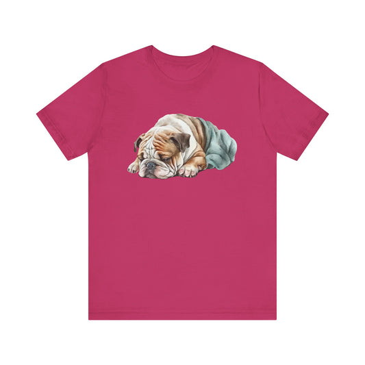 Sleepy English Bulldog Tee Shirt